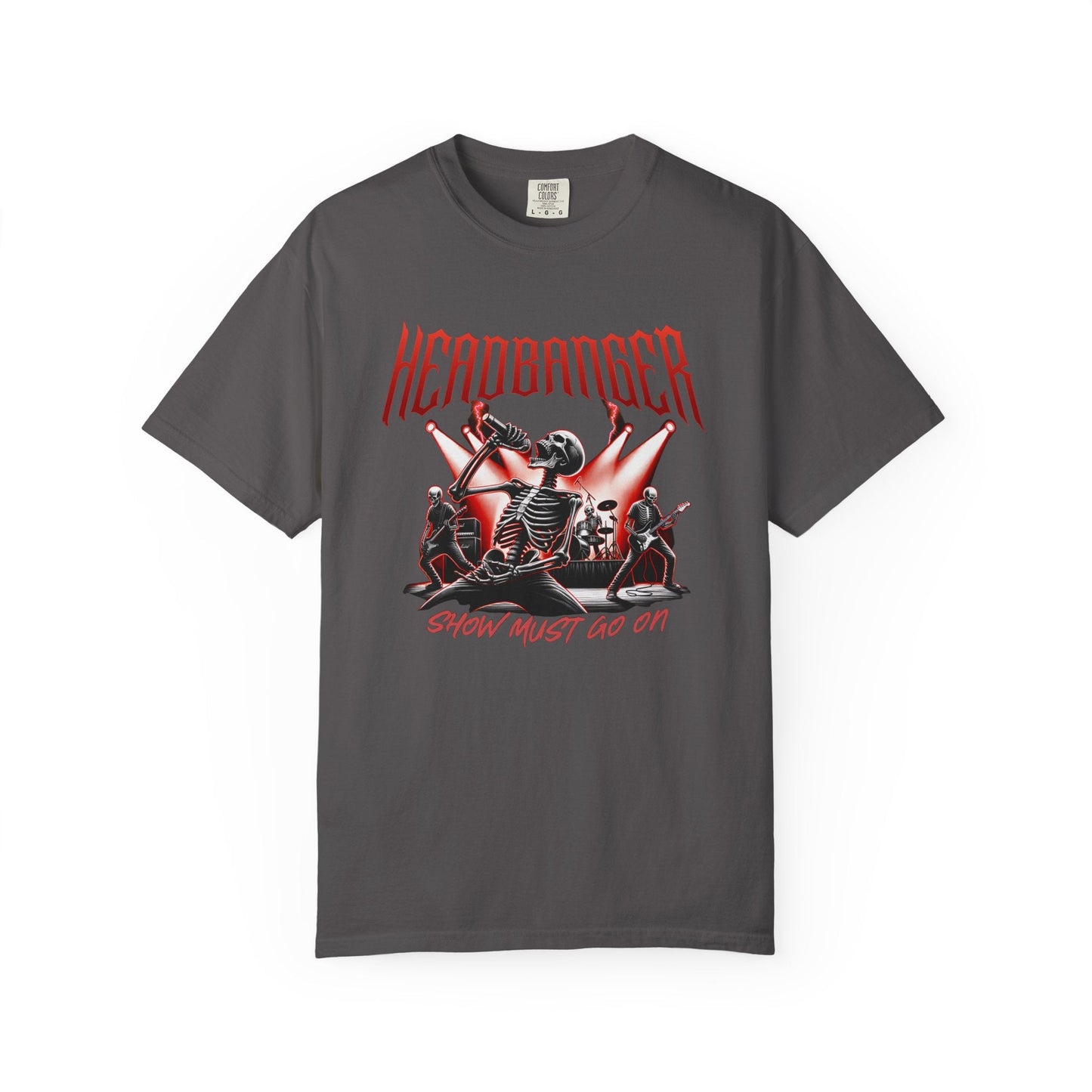 Headbanger rockers T-shirt for heavy metal fans - Show must go on