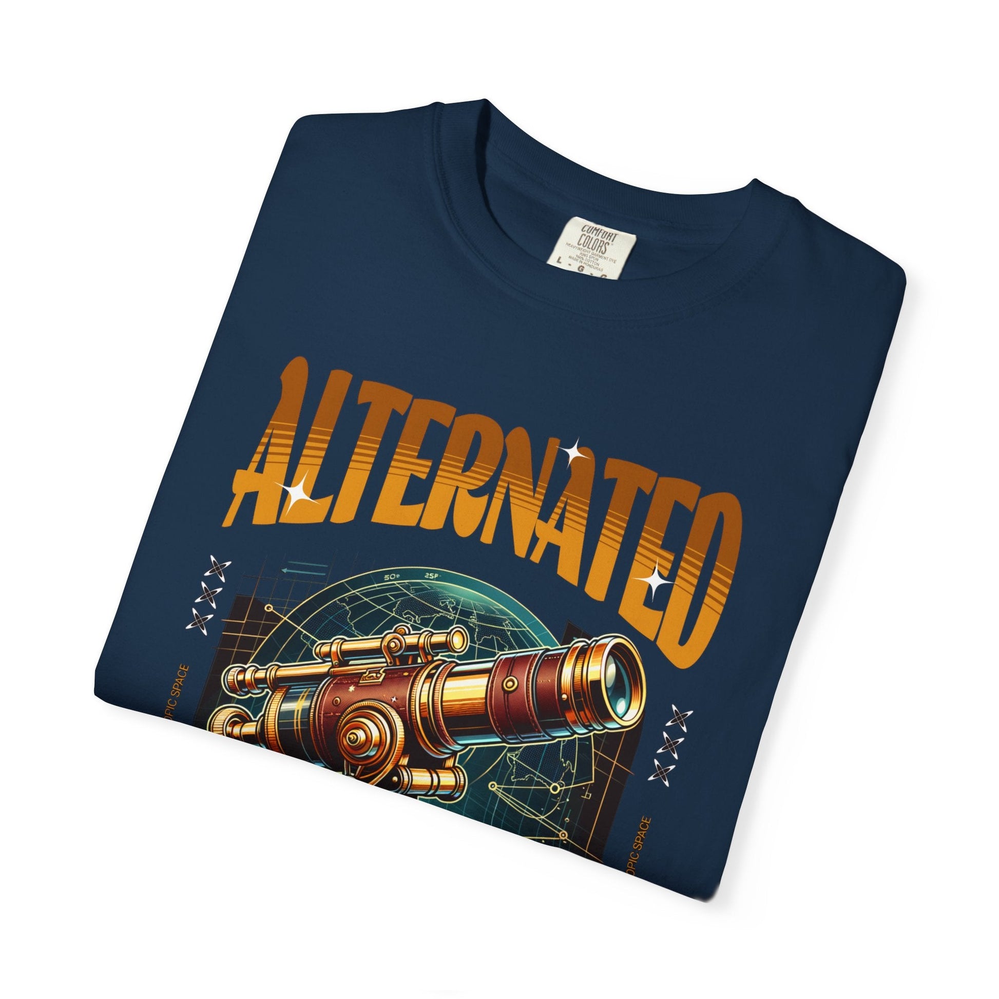 Vintage Sci-Fi T-shirt - telescope graphic for space lovers & admirers