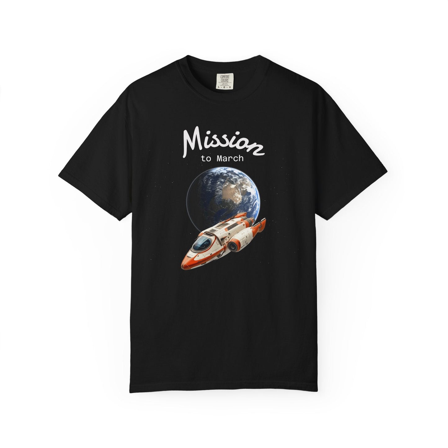 Mission to Mars T-shirt promoting space exploration and human unity