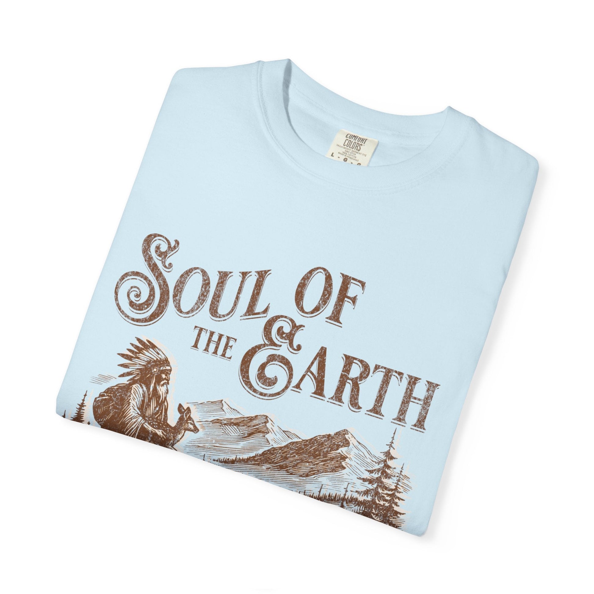 American native graphic t-shirt - Soul of the earth for nature lovers