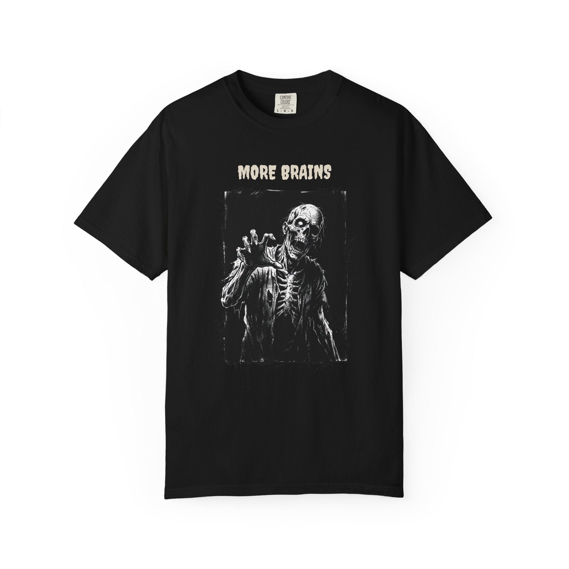 More Brains Zombie Skull T-Shirt More Brains Zombie Skull T-Shirt 