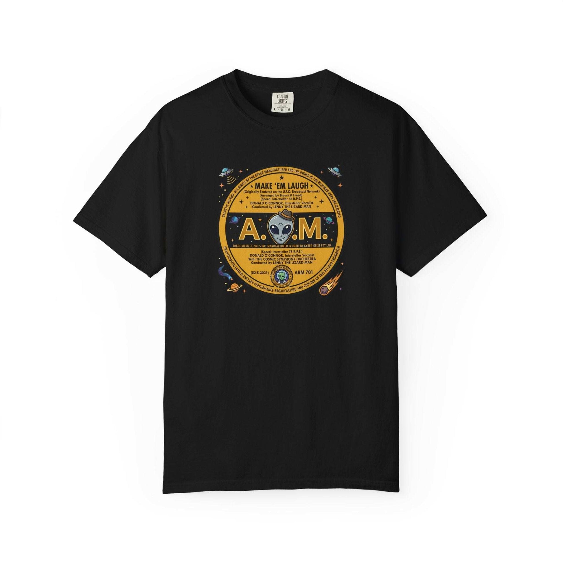 Make them laugh Cosmic Alien Vinyl T-Shirt Retro Design