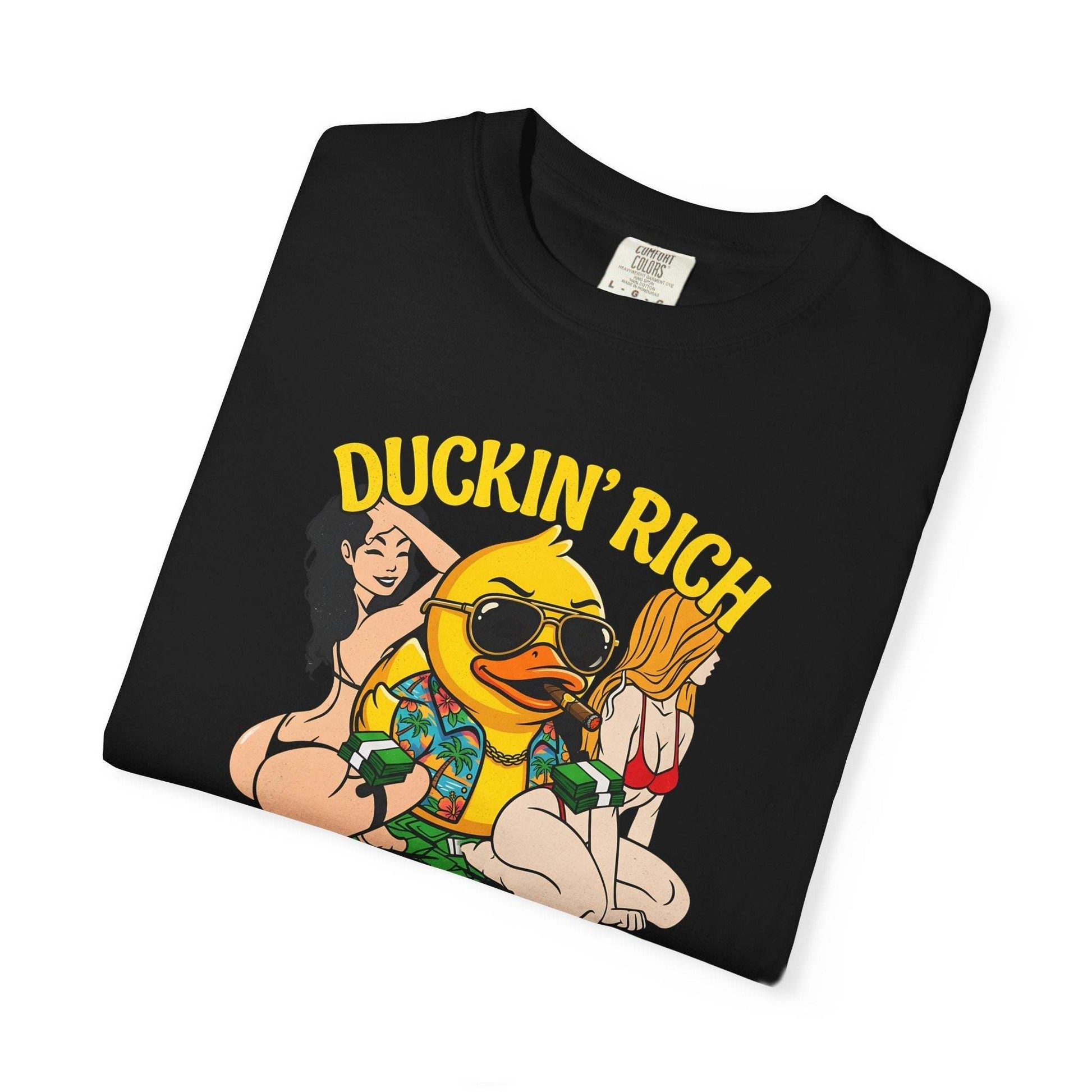Duckin' Rich – Funny Adult Duck T-Shirt with Attitude