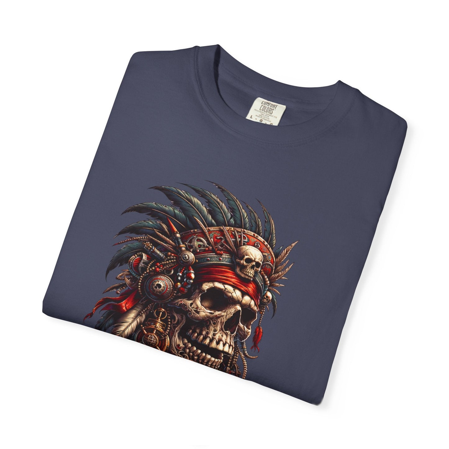 Indian skull t-shirt | Unique graphic design adventure gothic apparel