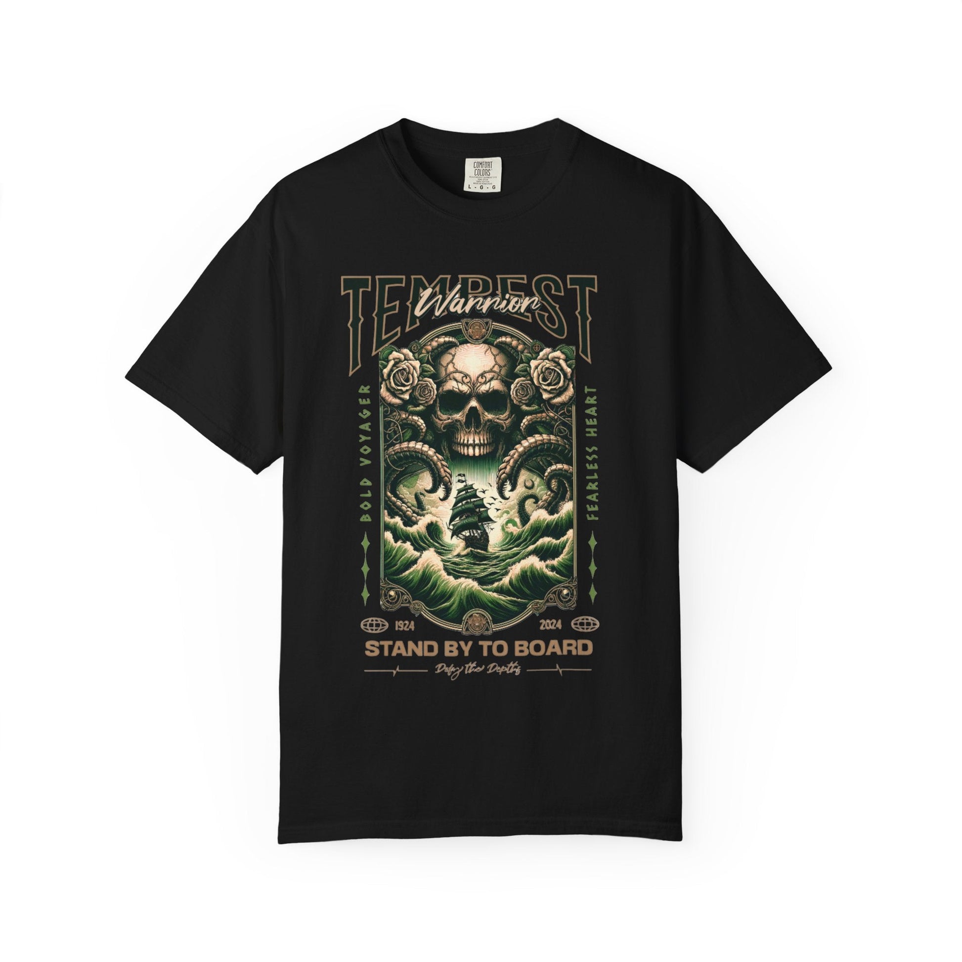 Pirate t-shirt with tempest warrior design - nautical style