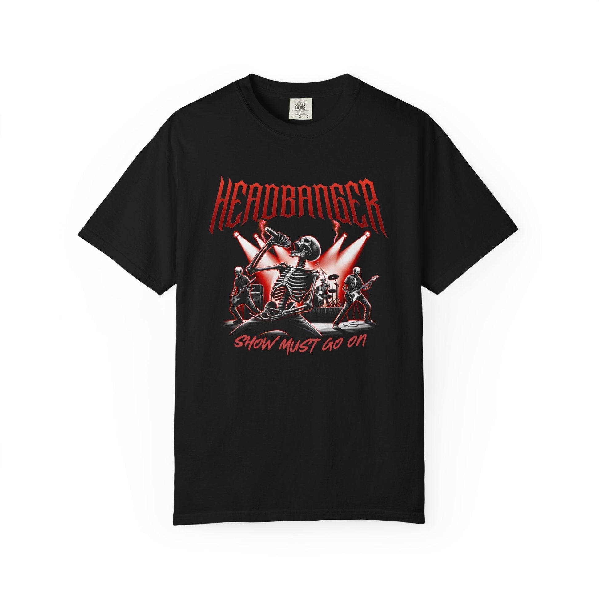 Headbanger rockers T-shirt for heavy metal fans - Show must go on