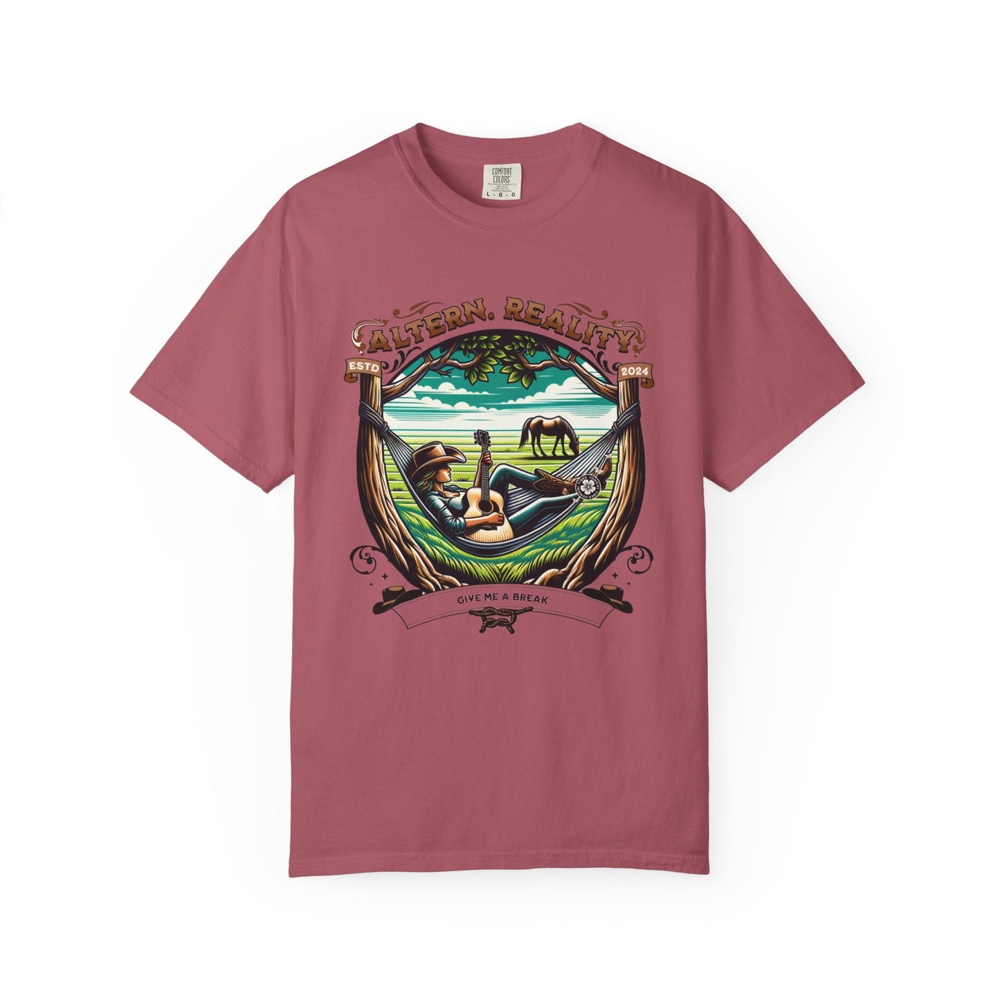 Guitar attitude design t-shirt - Relaxed cowgirl playful vibe