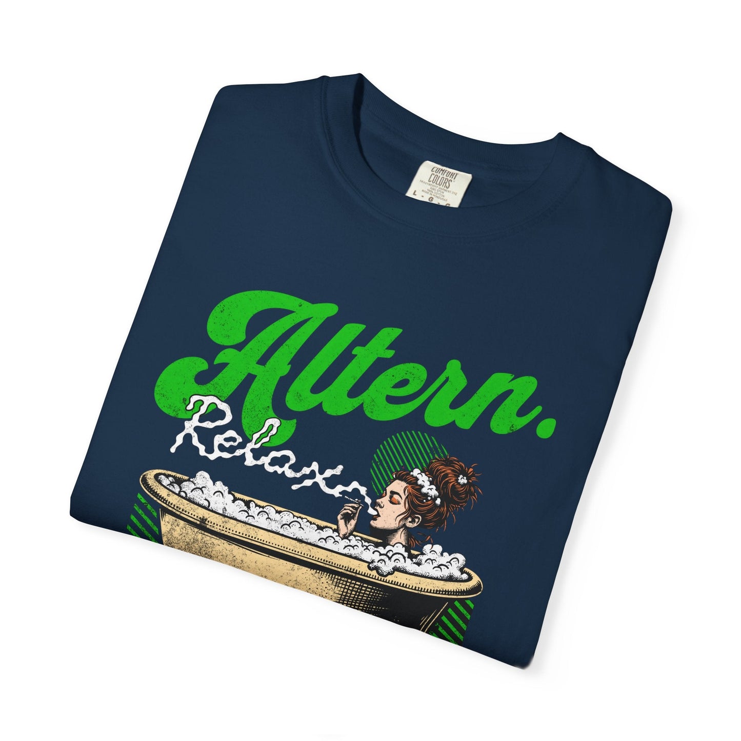 Vintage relaxation bath smoking vintage T-shirt - retro style comfort