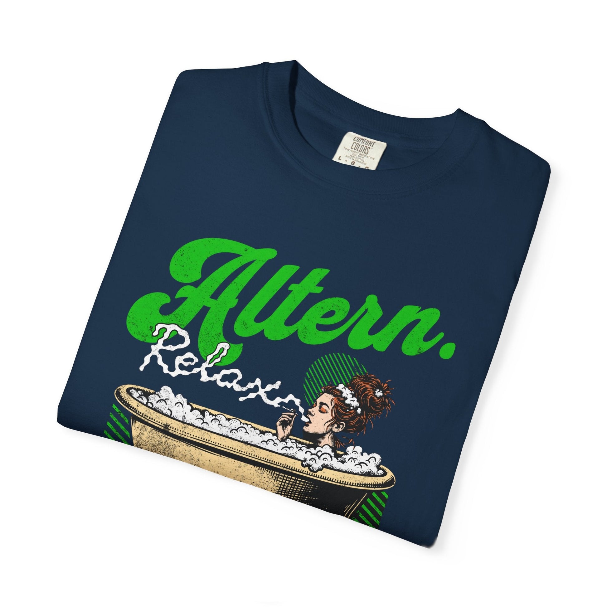 Vintage relaxation bath smoking vintage T-shirt - retro style comfort