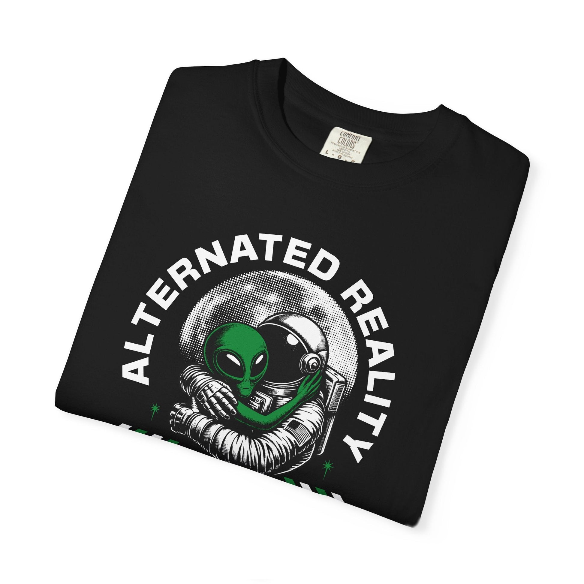 First Contact T-Shirt | Funny Astronaut Hugging Alien Tee