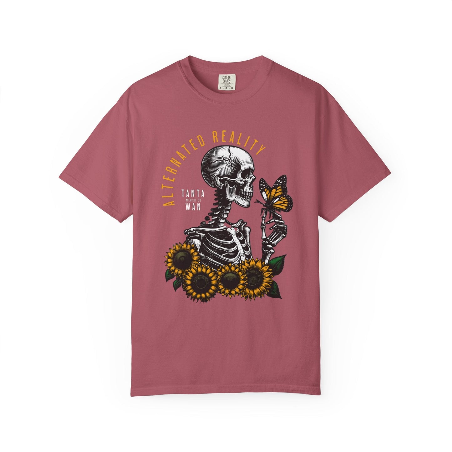 Skeleton & Sunflowers t-shirt - Unique edgy design for art & Halloween