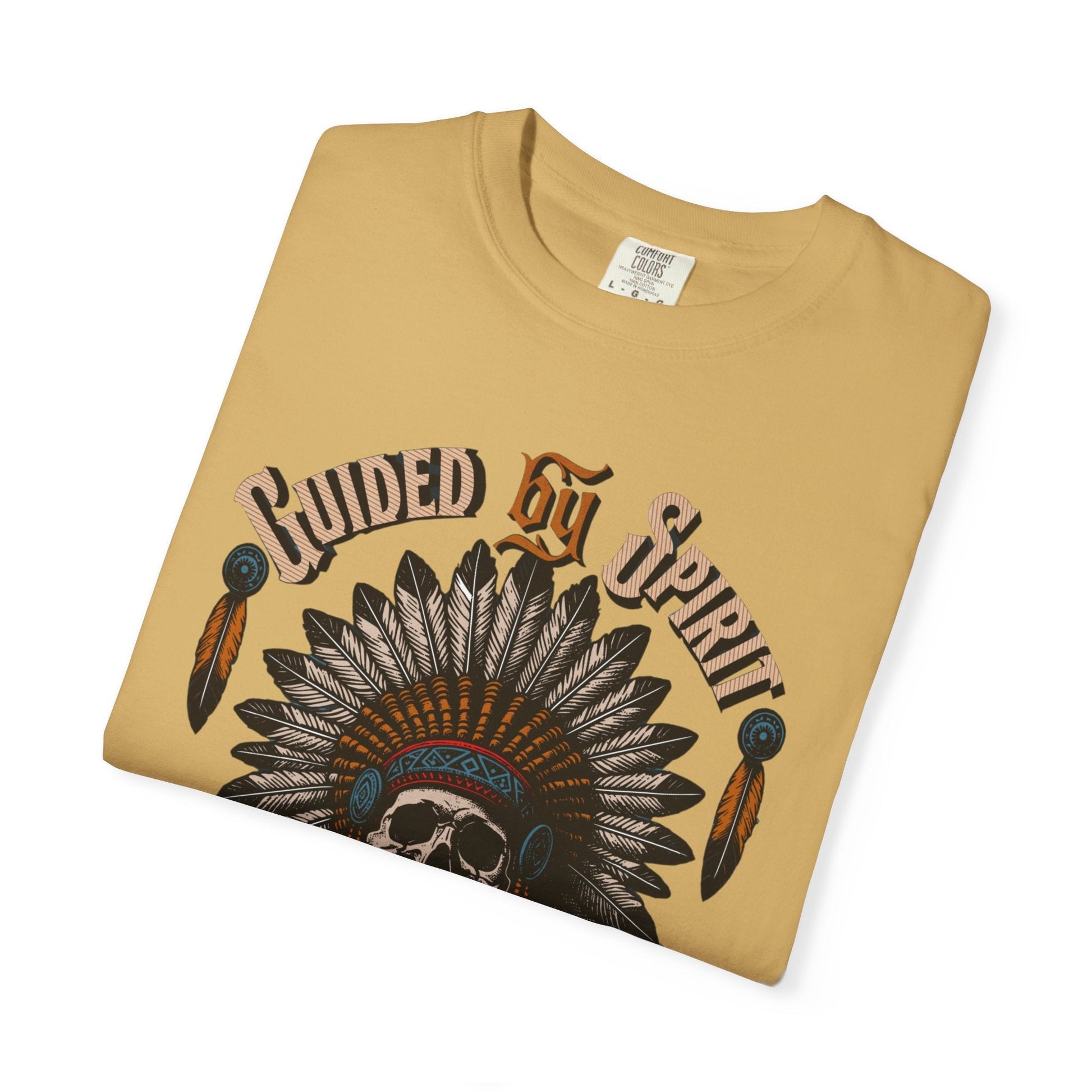 Spirit Skull t-shirt with cool native American headdress guided spirit