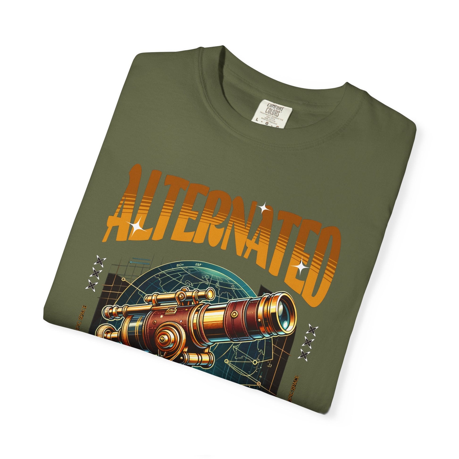 Vintage Sci-Fi T-shirt - telescope graphic for space lovers & admirers