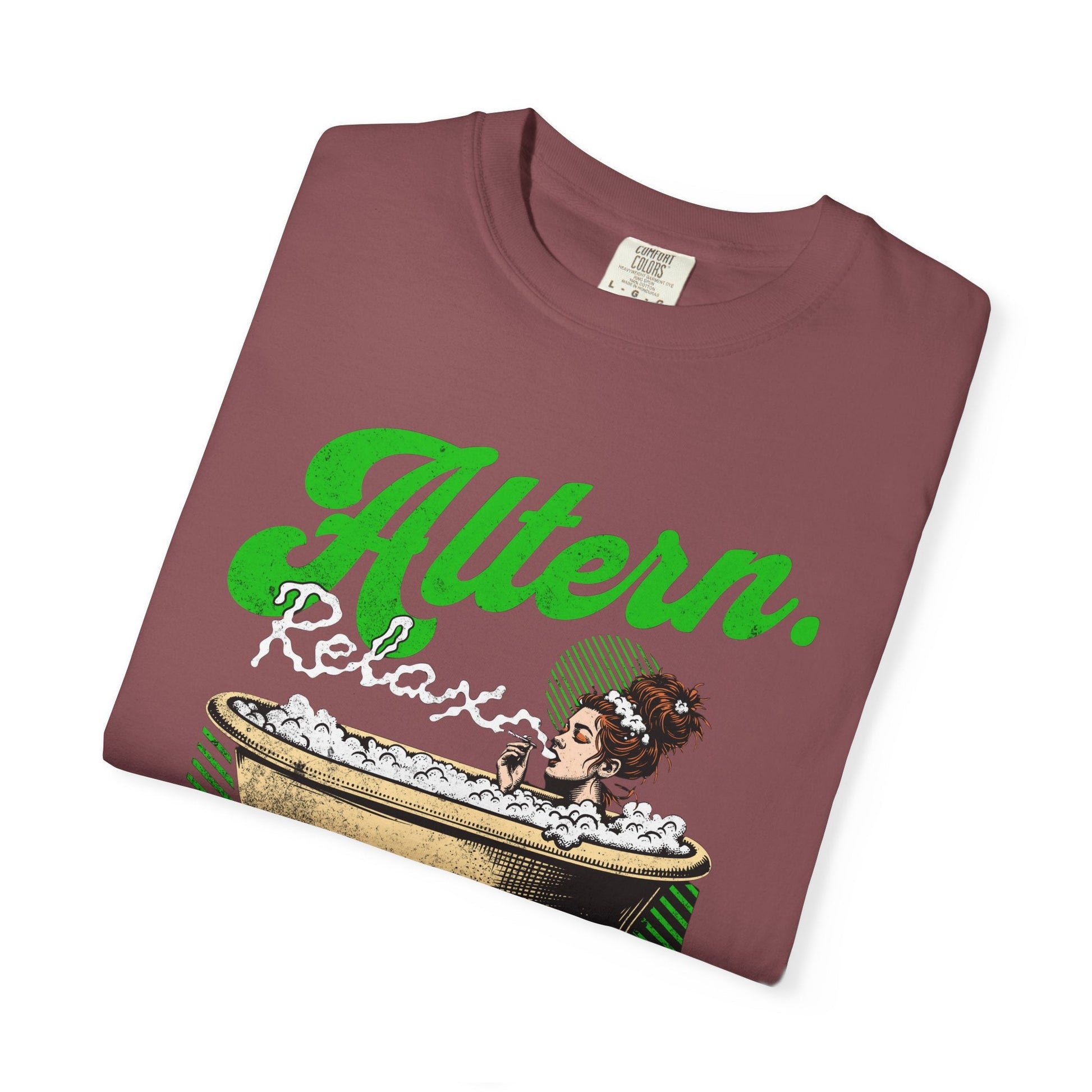 Vintage relaxation bath smoking vintage T-shirt - retro style comfort