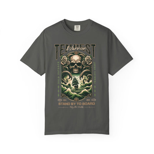 Pirate t-shirt with tempest warrior design - nautical style