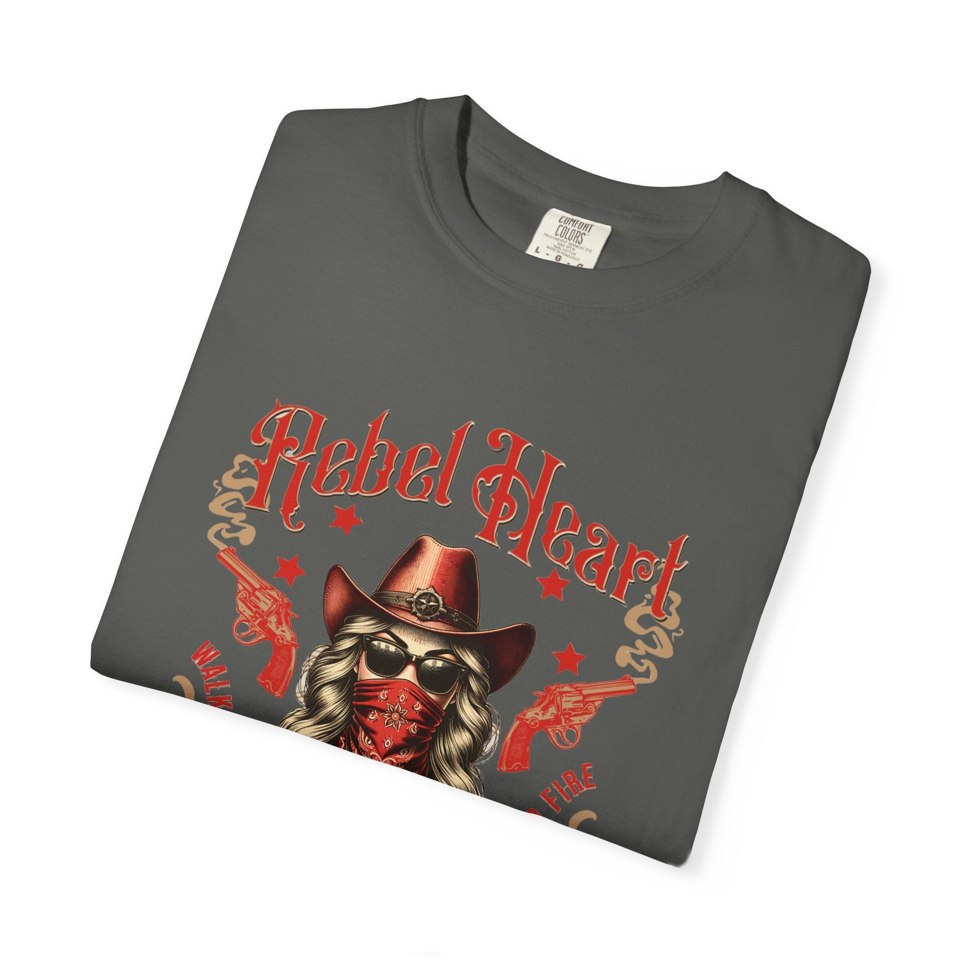 Cowgirl rebel heart t-shirt - western style woman adventure t-shirt