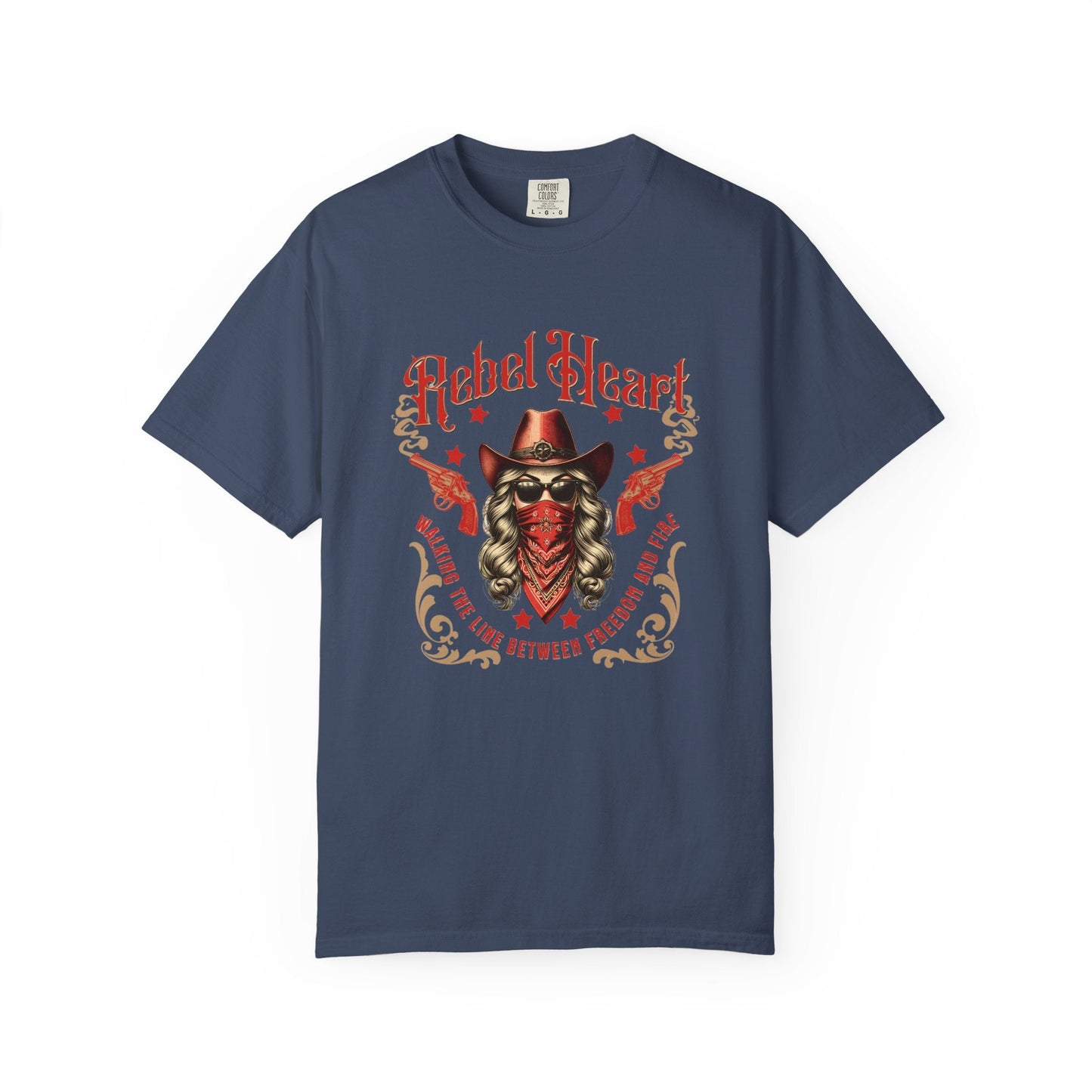 Cowgirl rebel heart t-shirt - western style woman adventure t-shirt
