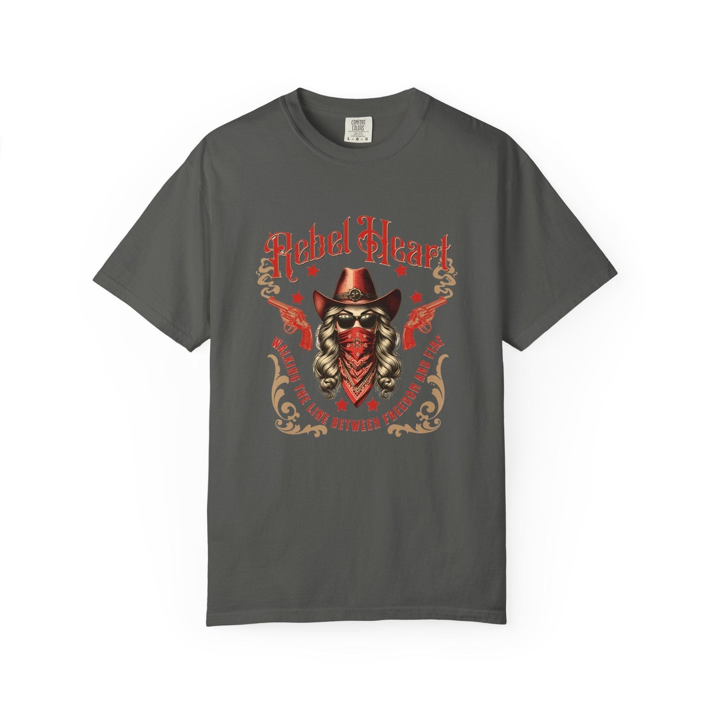Cowgirl rebel heart t-shirt - western style woman adventure t-shirt