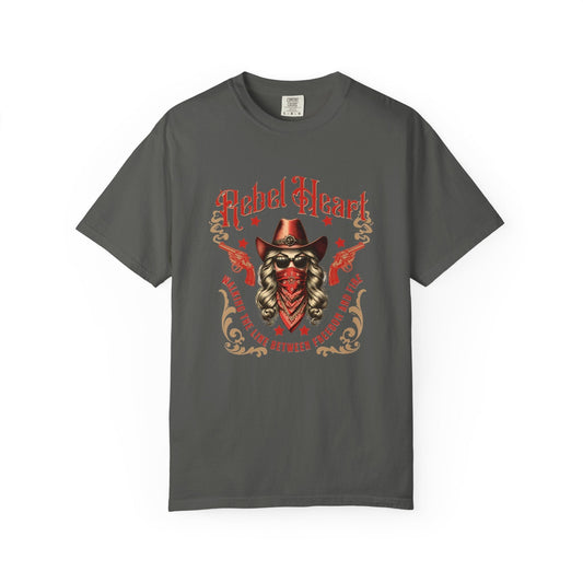 Cowgirl rebel heart t-shirt - western style woman adventure t-shirt