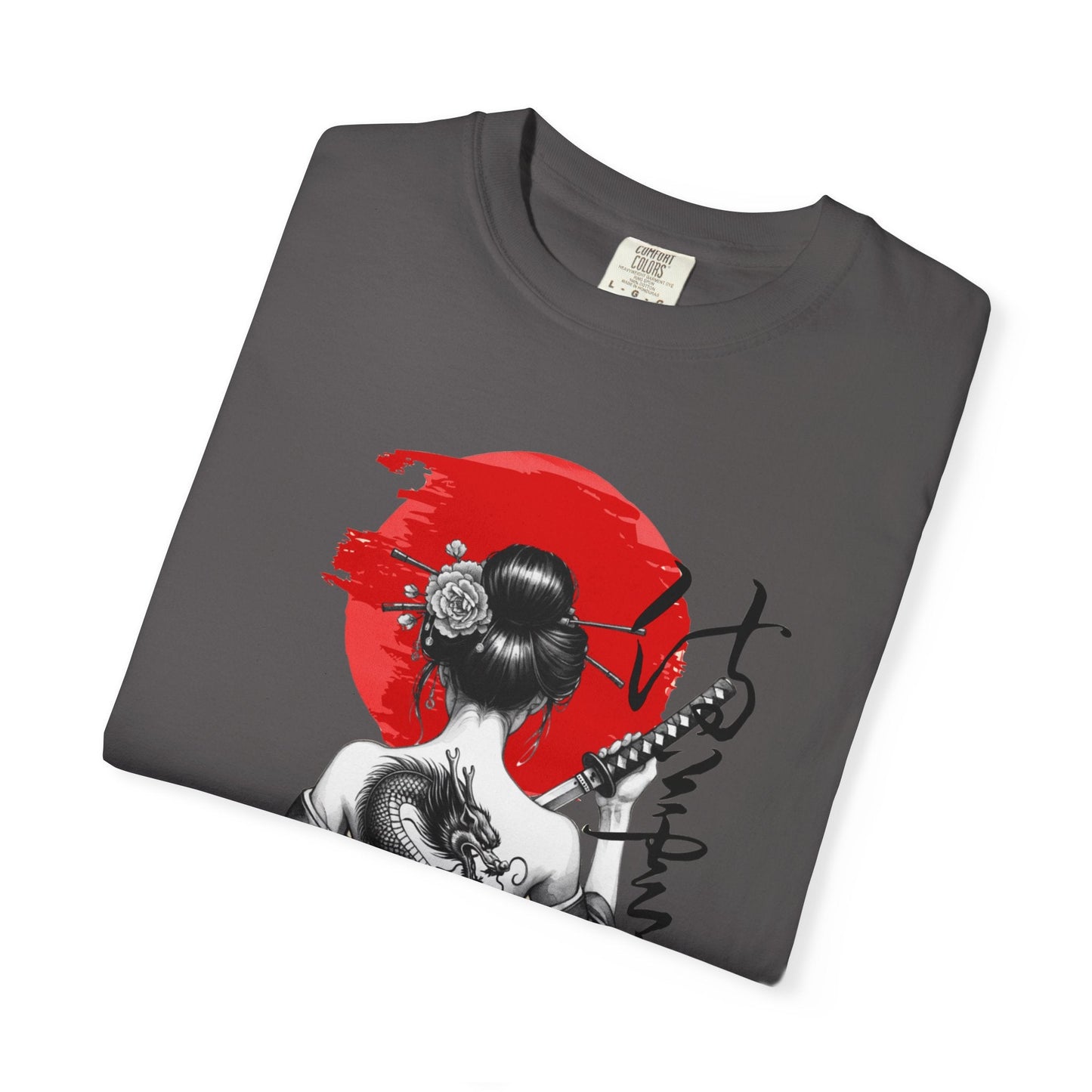 Geisha dragon graphic t-shirt - Japanese inspired cool art design