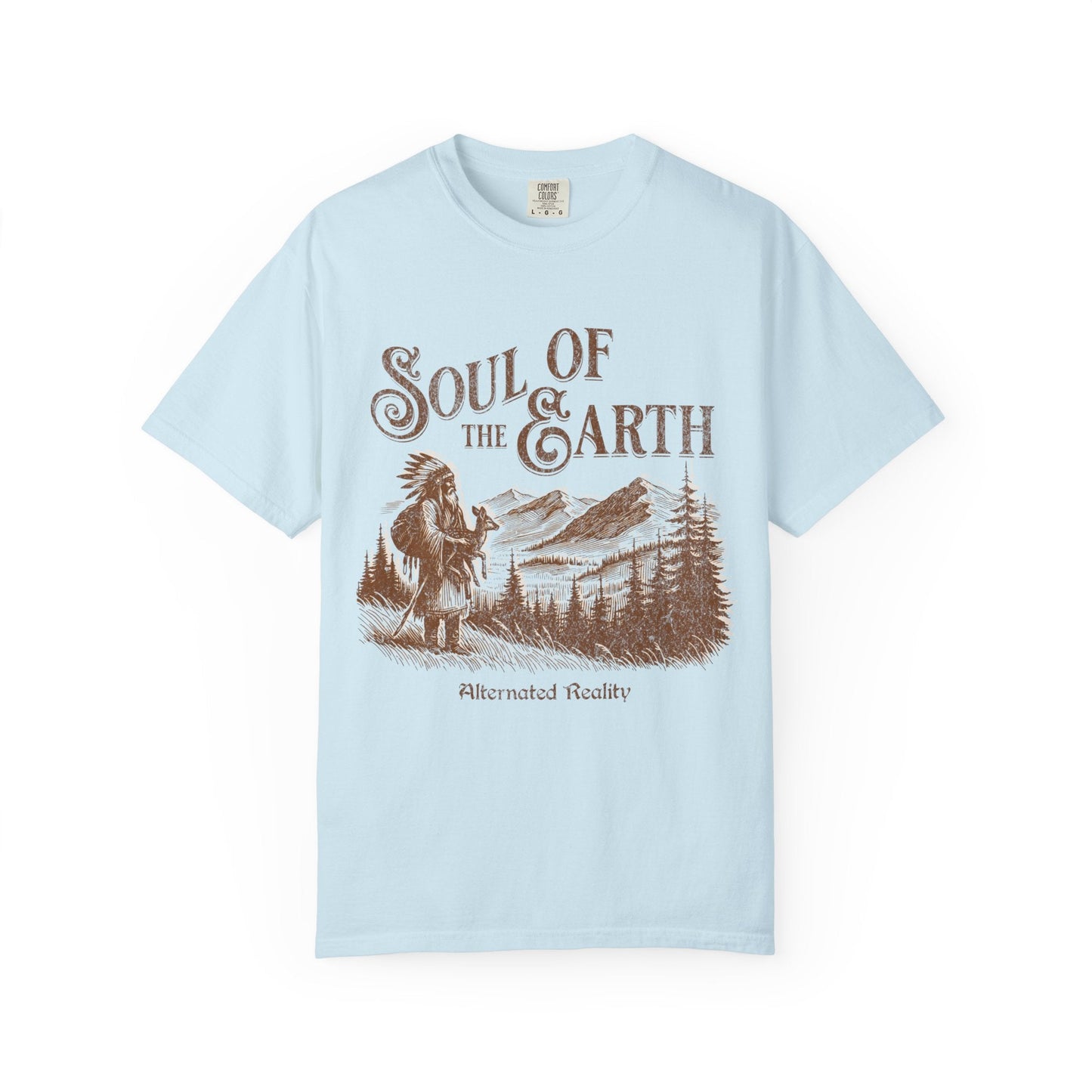 American native graphic t-shirt - Soul of the earth for nature lovers