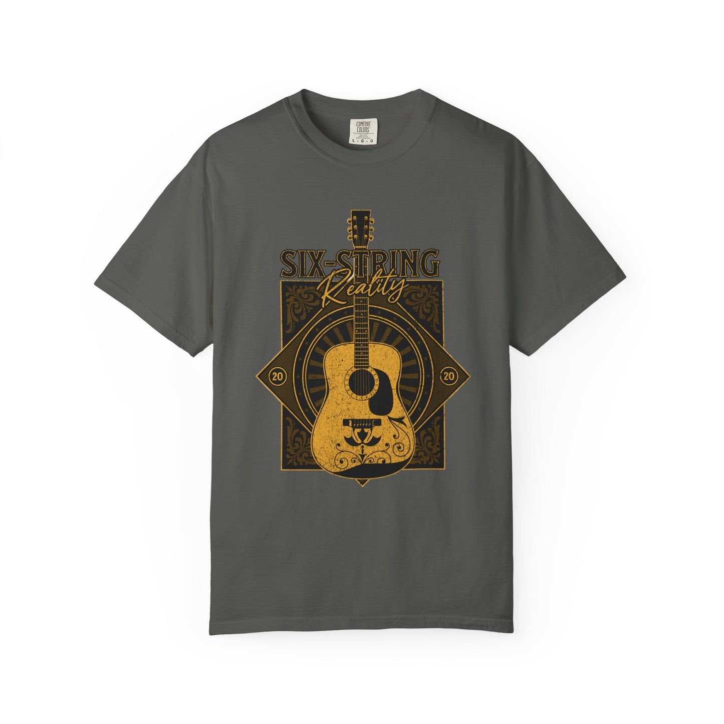 Vintage acoustic guitar t-shirt for music lovers | retro tee