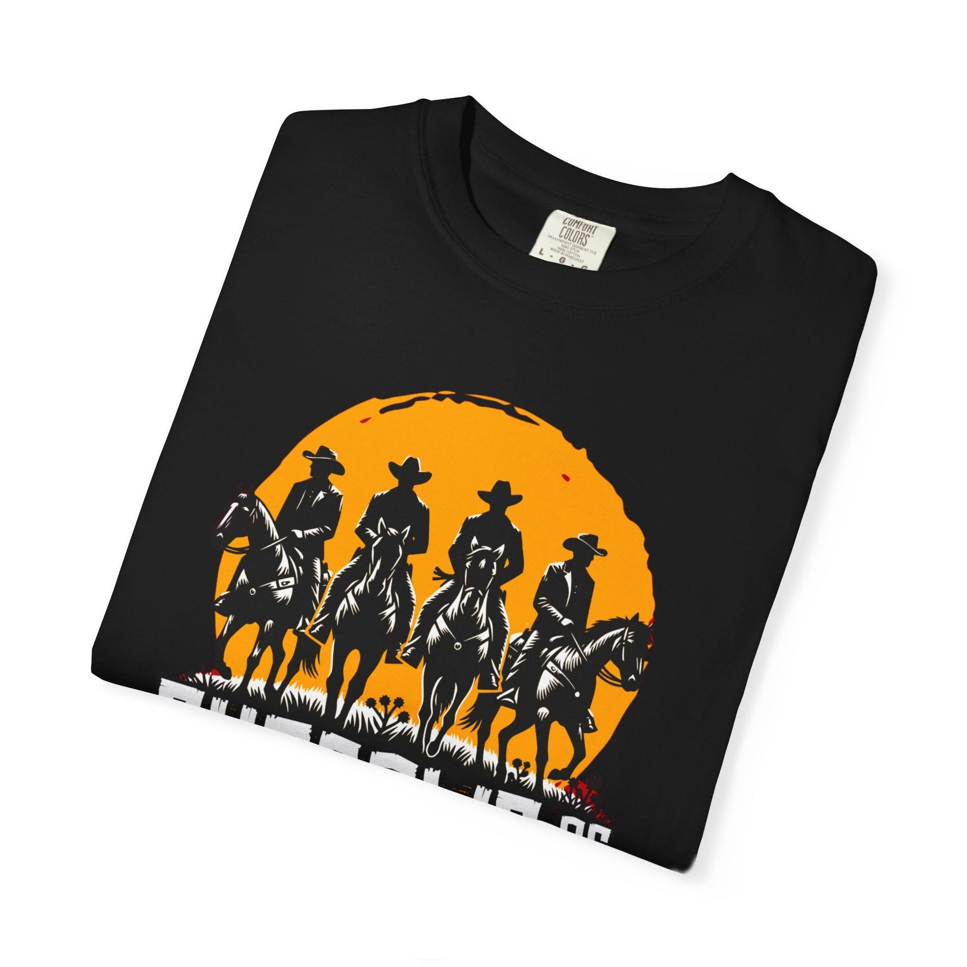 Cowboys silhouette retro vintage t-shirt for wild west enthusiasts