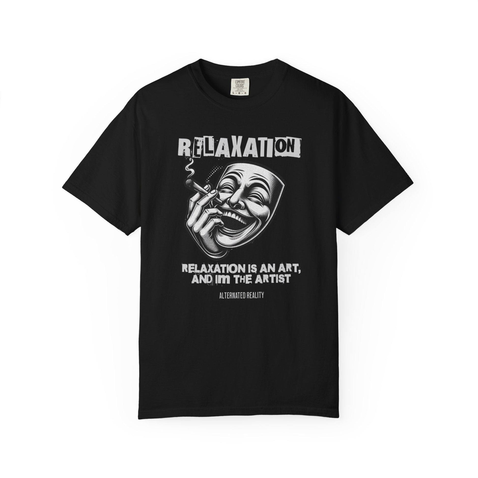 Graphic t-Shirt - relaxation is an art for men for smokers