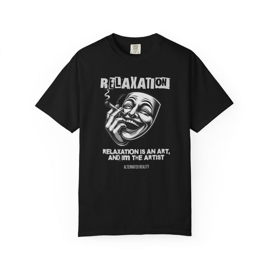 Graphic t-Shirt - relaxation is an art for men for smokers