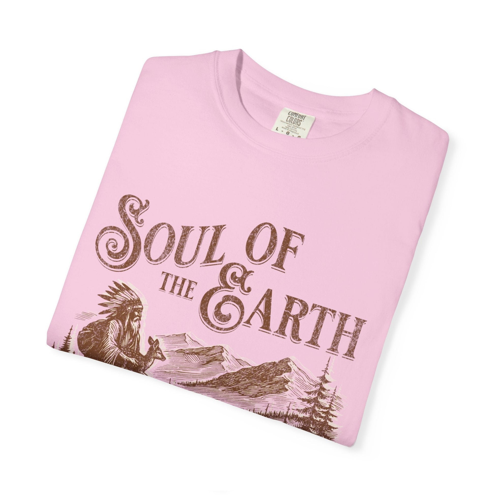 American native graphic t-shirt - Soul of the earth for nature lovers