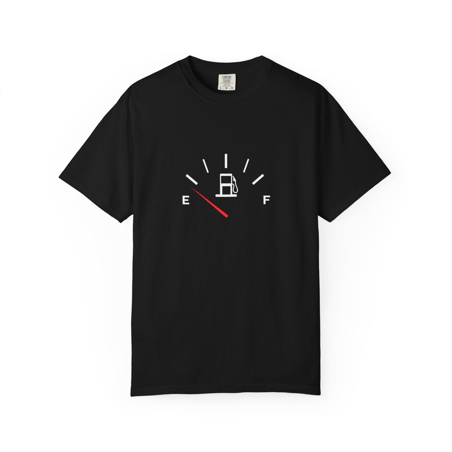 Fuel level dashboard t-shirt: Unisex gas gauge design