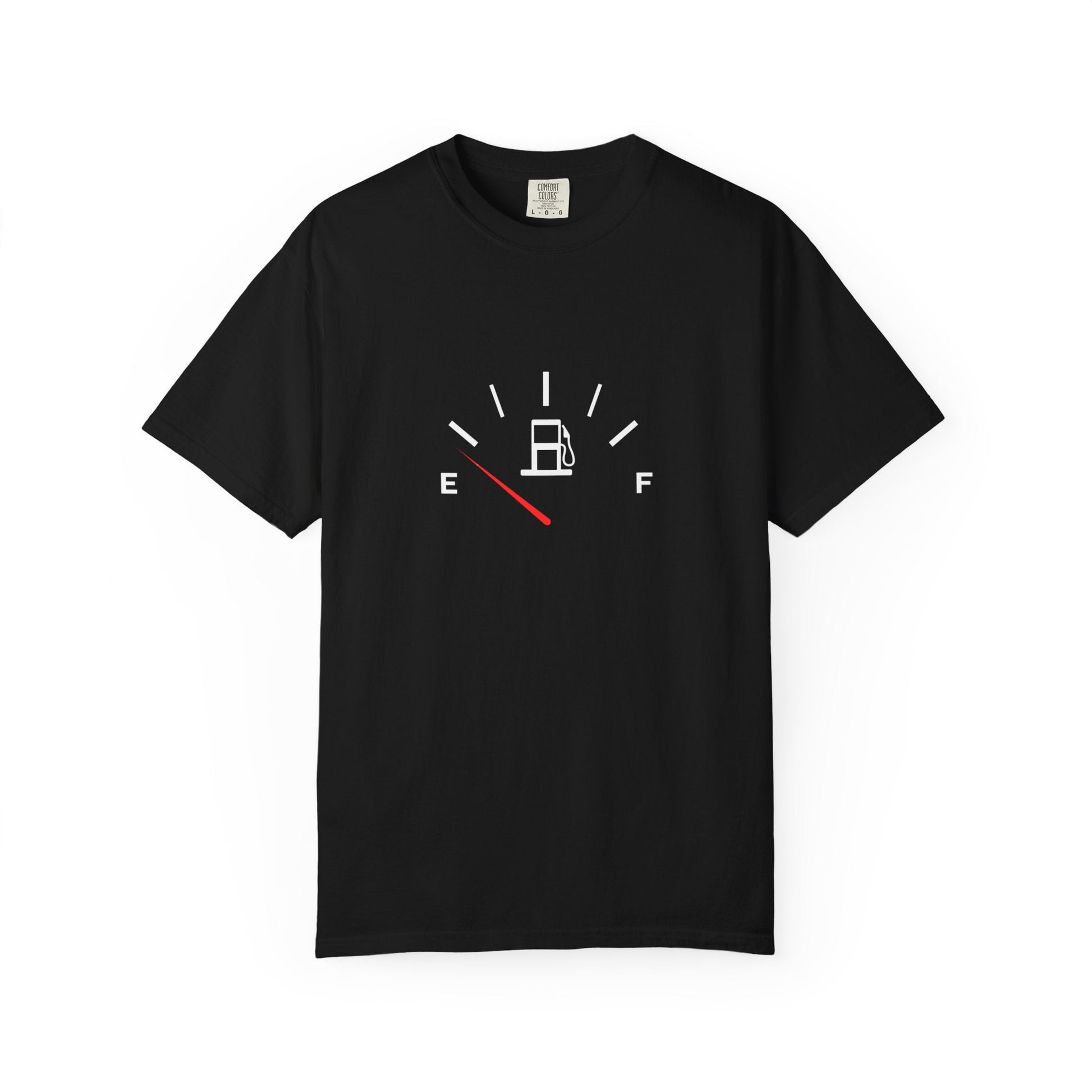 Fuel level dashboard t-shirt: Unisex gas gauge design