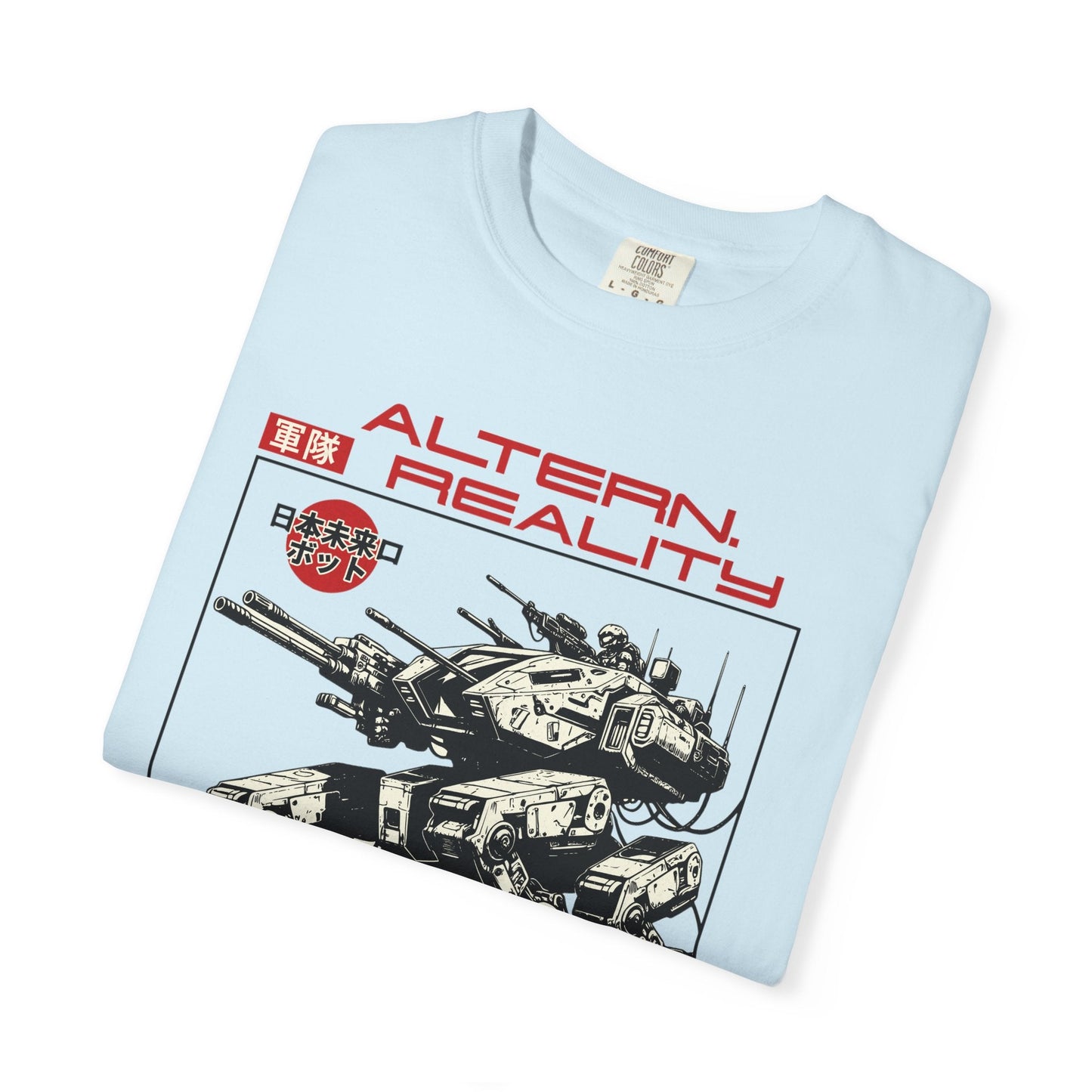 Robot Revolution T-shirt – Giant Mech with Weapons 