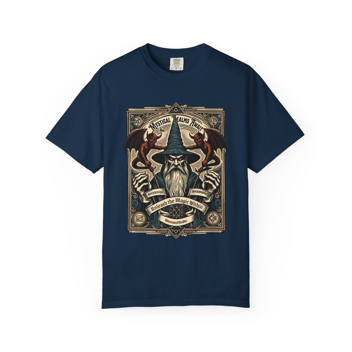 Wizard mystical t-shirt: Fantasy graphic design for magic fans