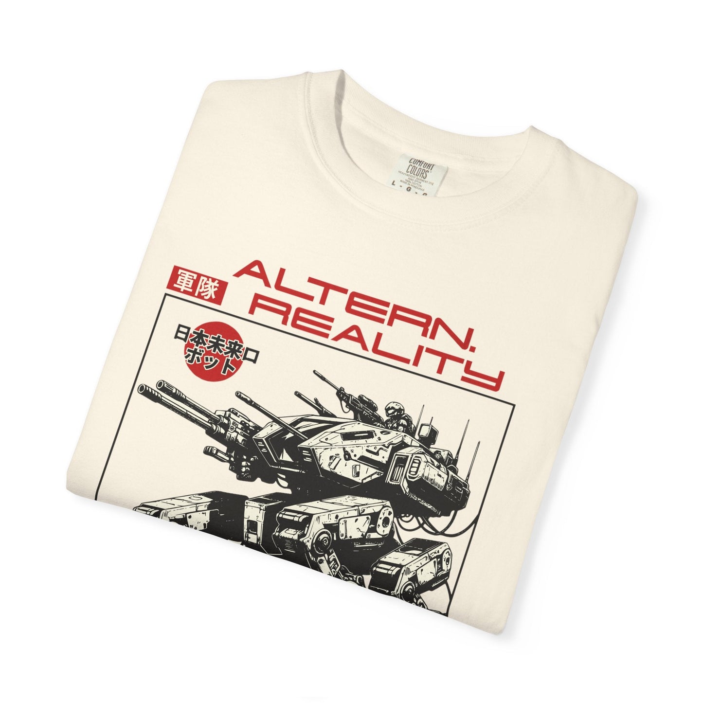 Robot Revolution T-shirt – Giant Mech with Weapons 