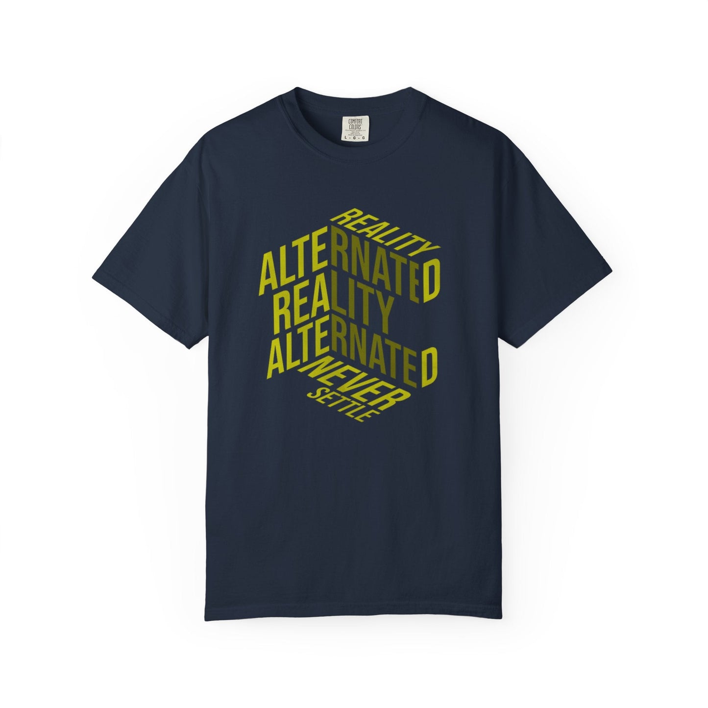 Alternate reality unisex t-shirt - bold geometric typography