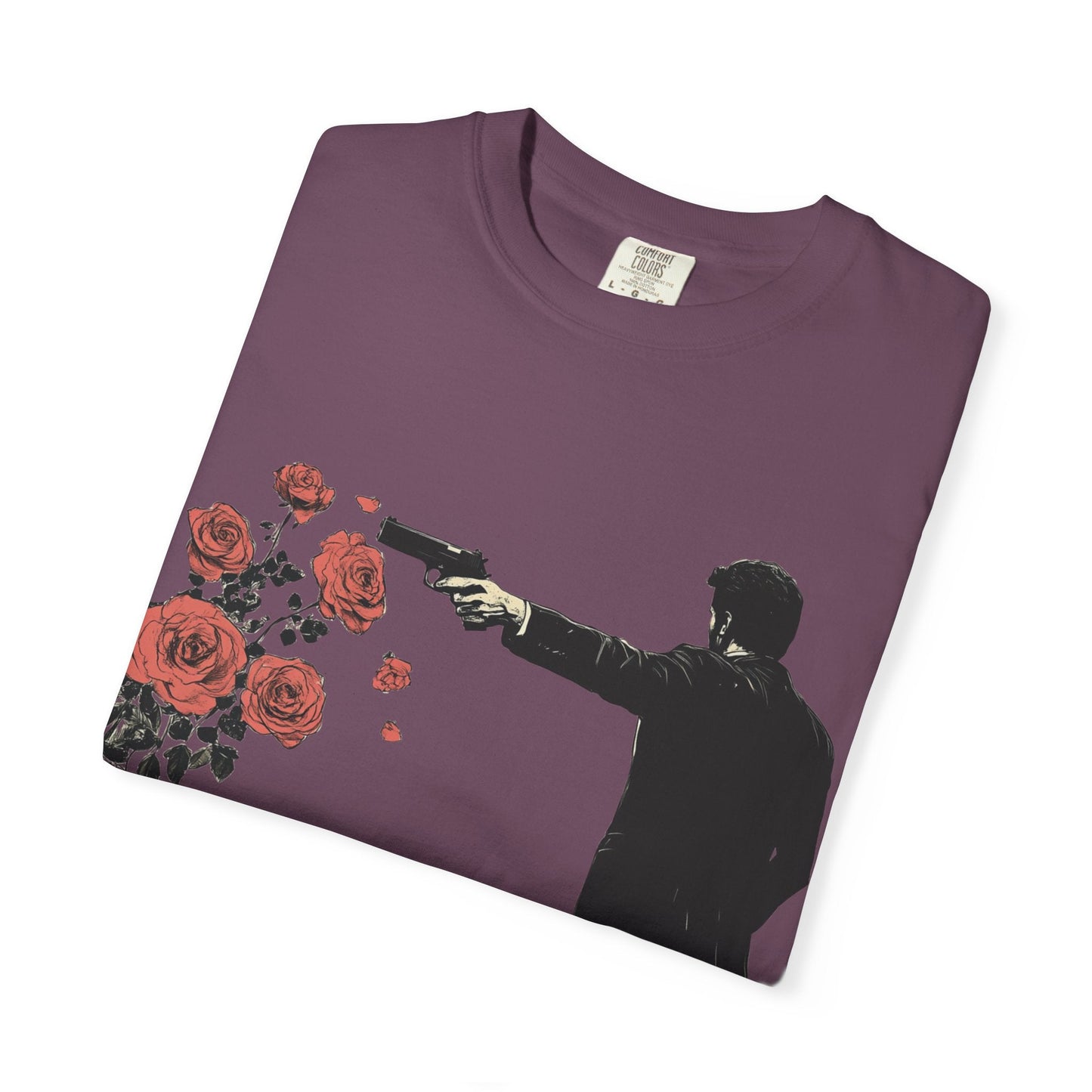 Streetwear gunpoint flowers T-Shirt for art lovers & enthusiasts