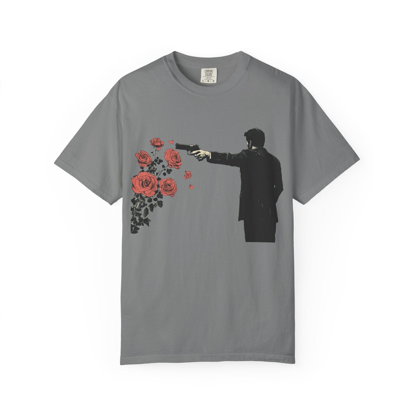 Streetwear gunpoint flowers T-Shirt for art lovers & enthusiasts