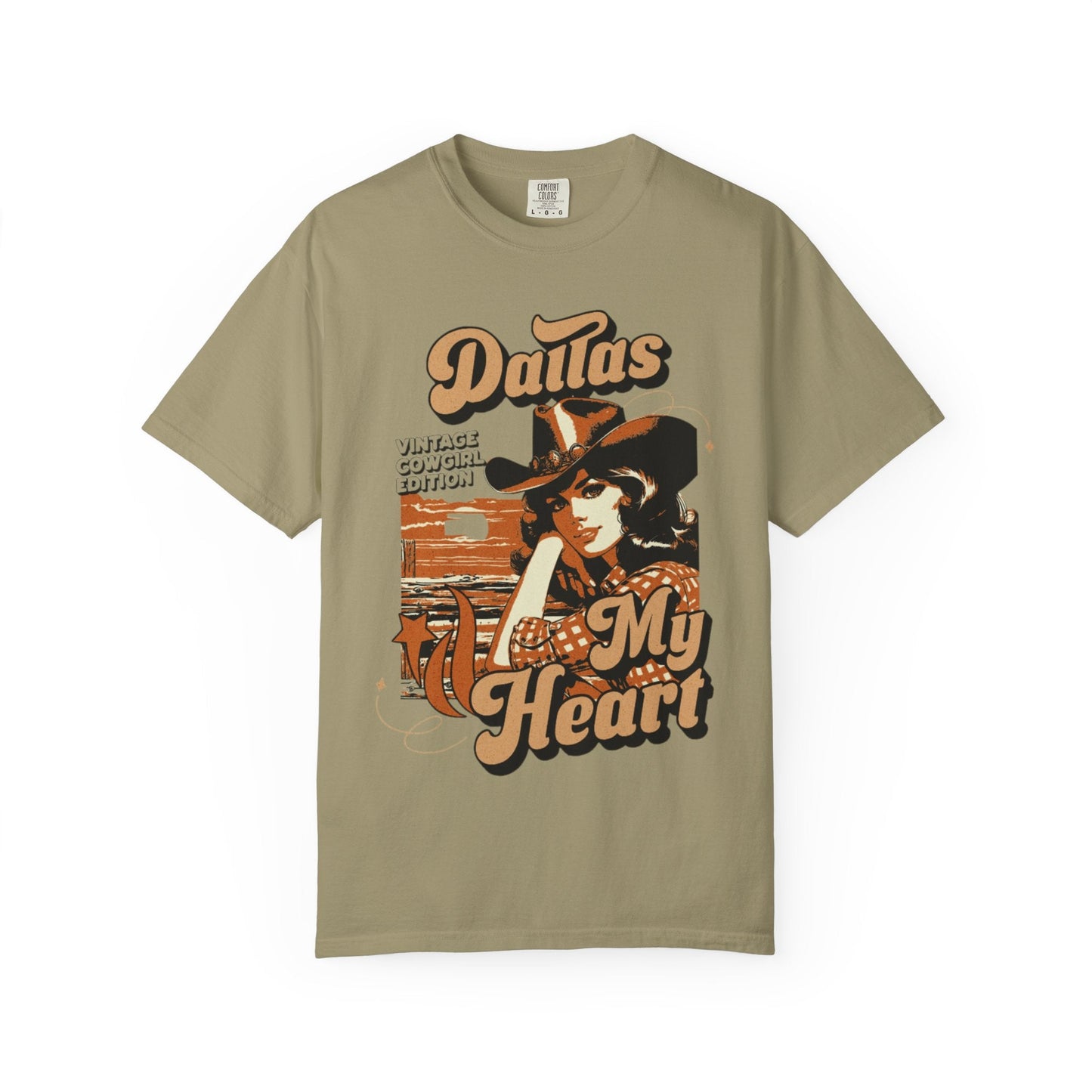 Western retro Dallas my heart t-shirt for vintage lovers