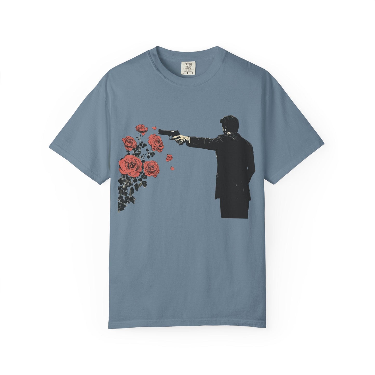 Streetwear gunpoint flowers T-Shirt for art lovers & enthusiasts
