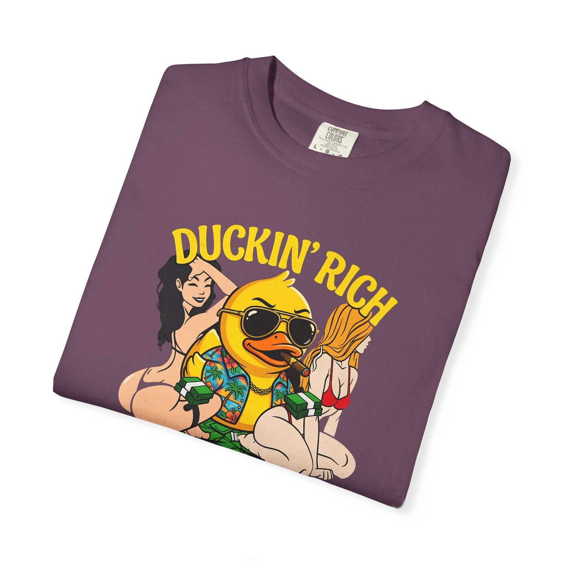 Duckin' Rich – Funny Adult Duck T-Shirt with Attitude