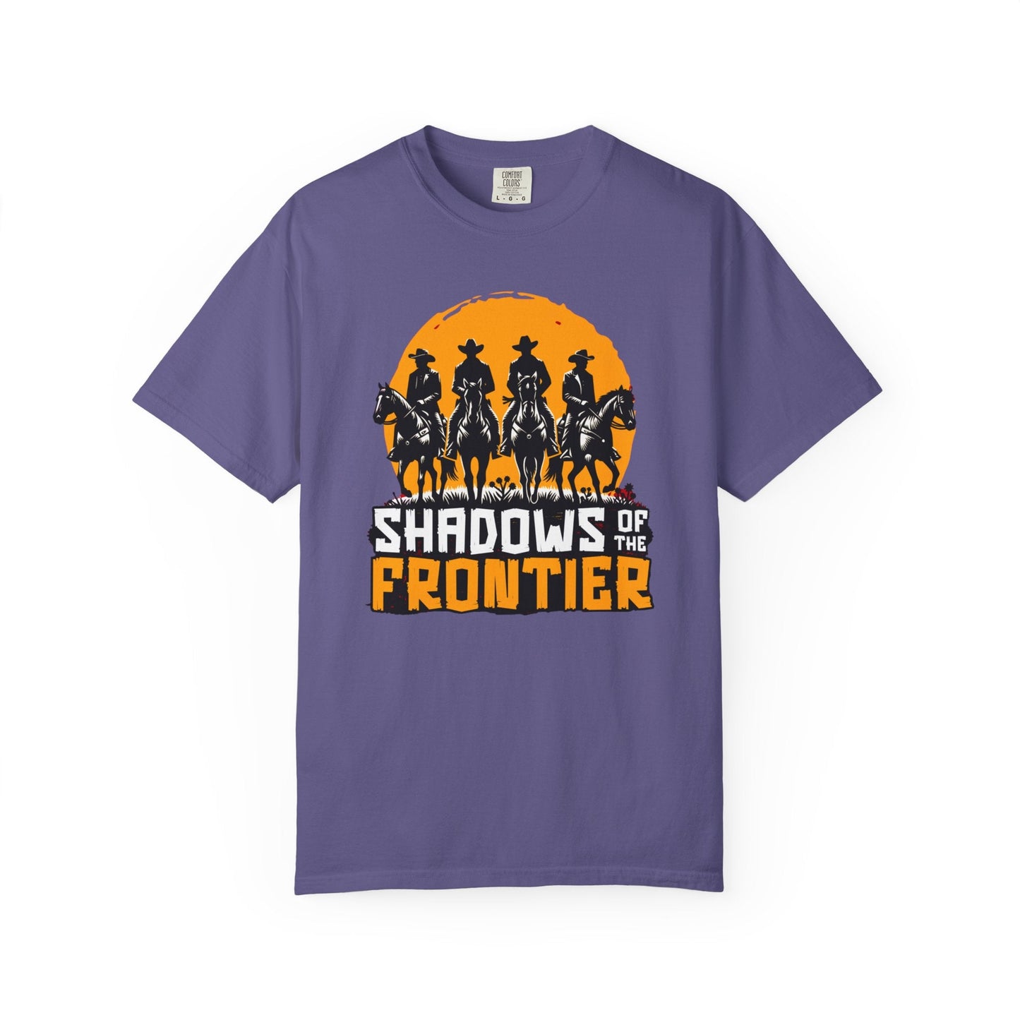 Cowboys silhouette retro vintage t-shirt for wild west enthusiasts