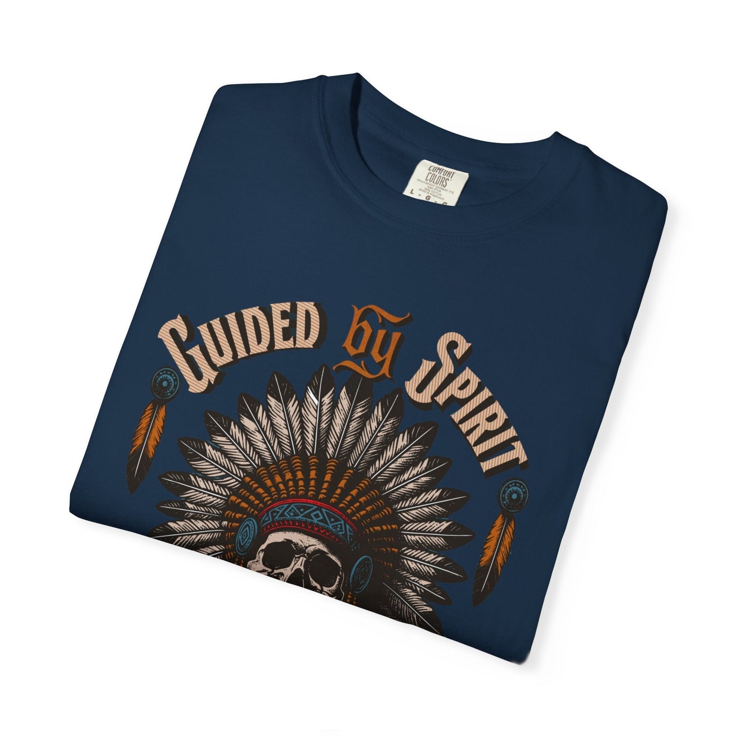 Spirit Skull t-shirt with cool native American headdress guided spirit
