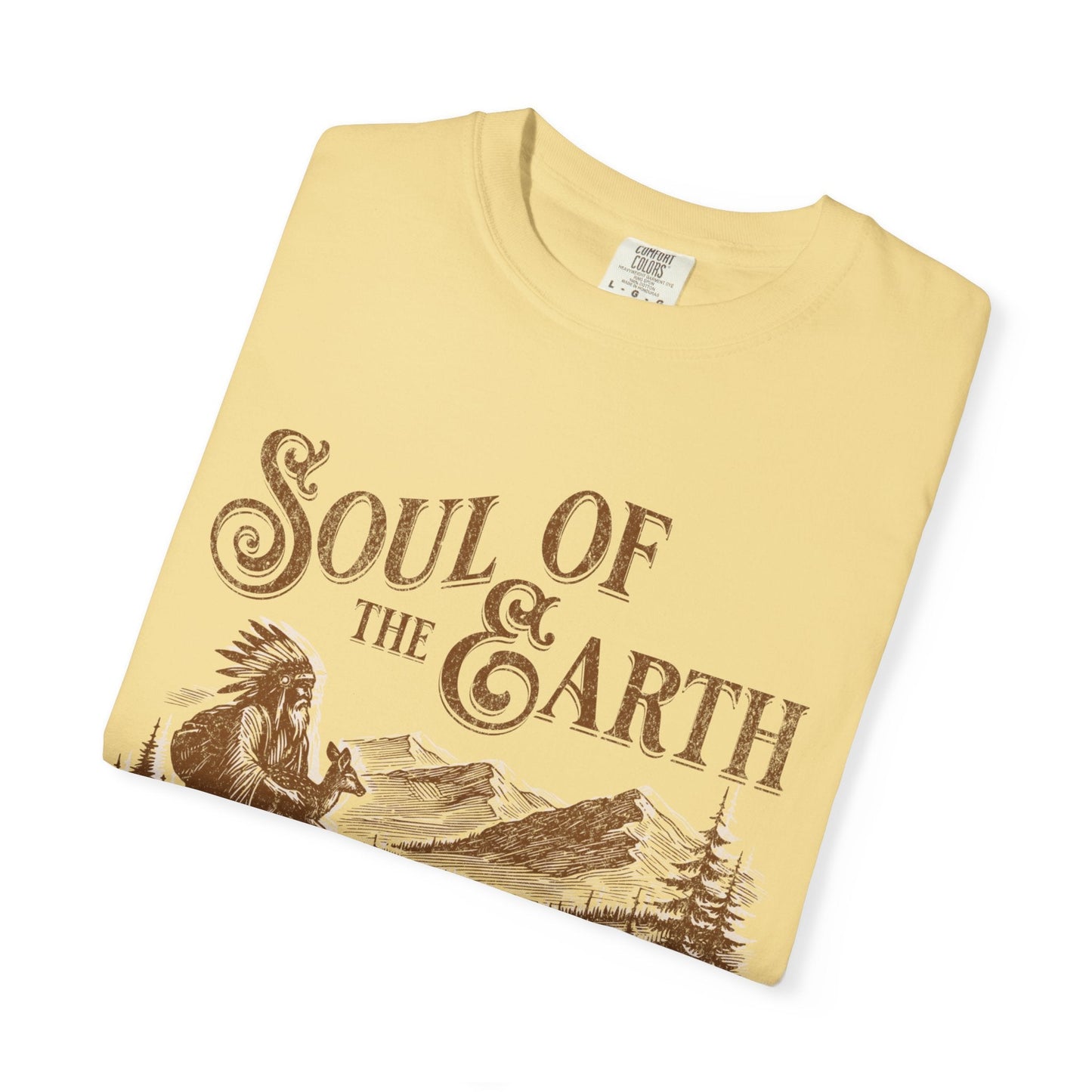 American native graphic t-shirt - Soul of the earth for nature lovers