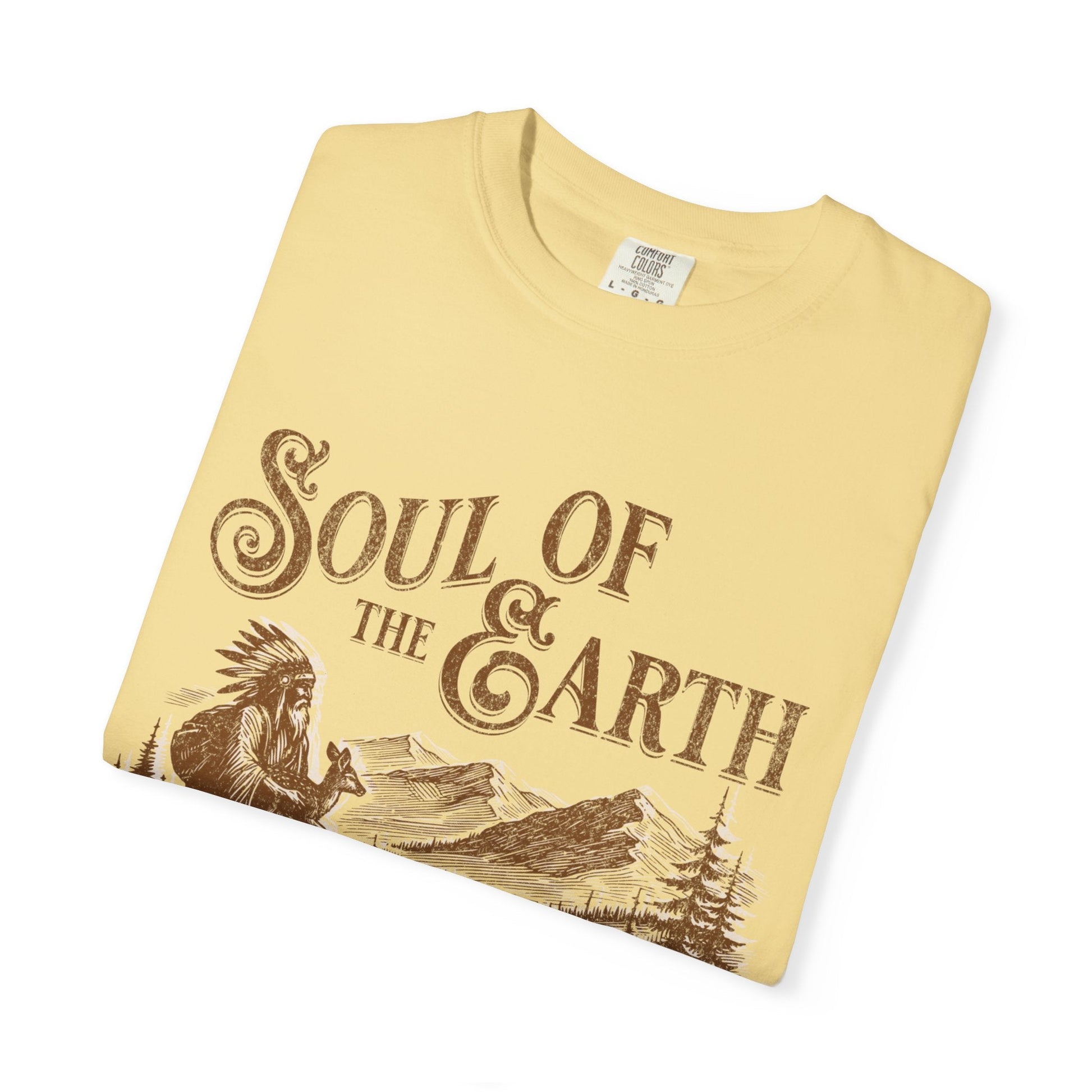 American native graphic t-shirt - Soul of the earth for nature lovers