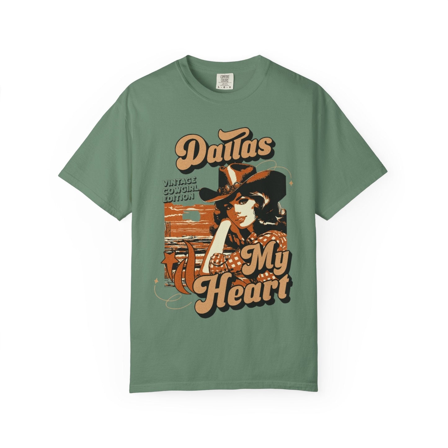 Western retro Dallas my heart t-shirt for vintage lovers
