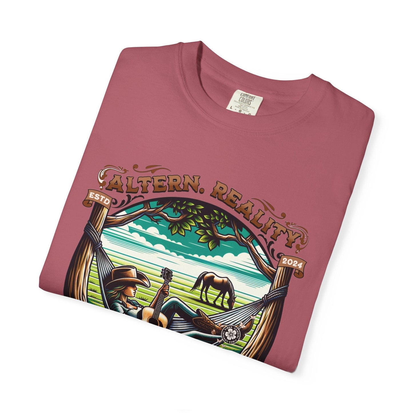 Guitar attitude design t-shirt - Relaxed cowgirl playful vibe