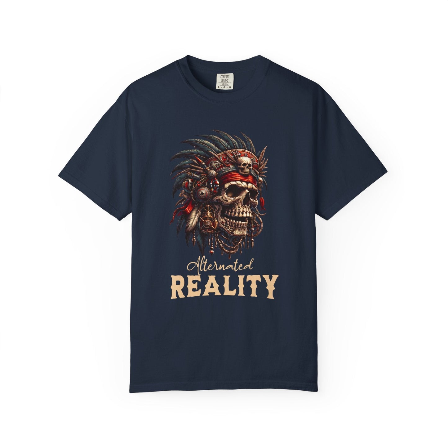 Indian skull t-shirt | Unique graphic design adventure gothic apparel