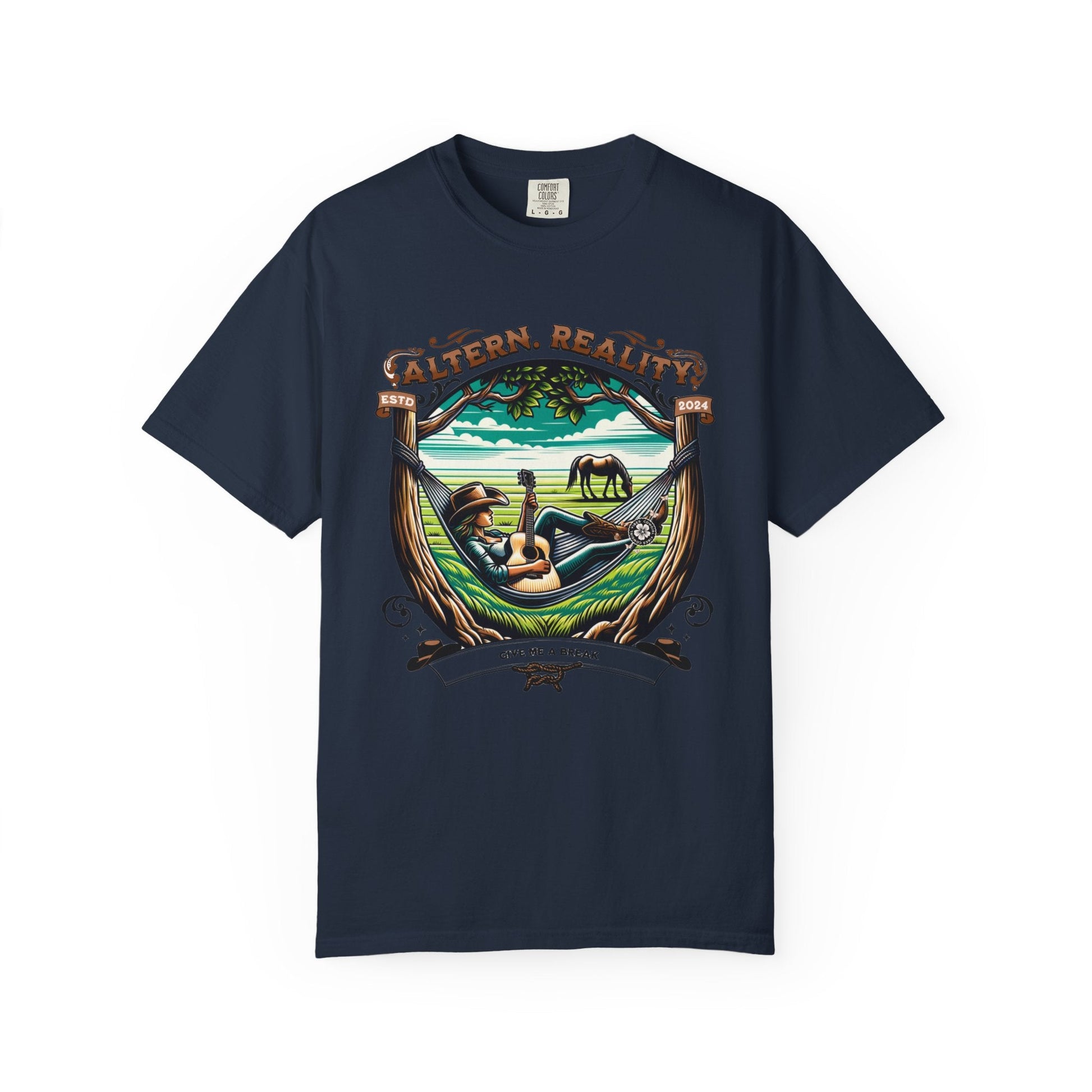 Guitar attitude design t-shirt - Relaxed cowgirl playful vibe