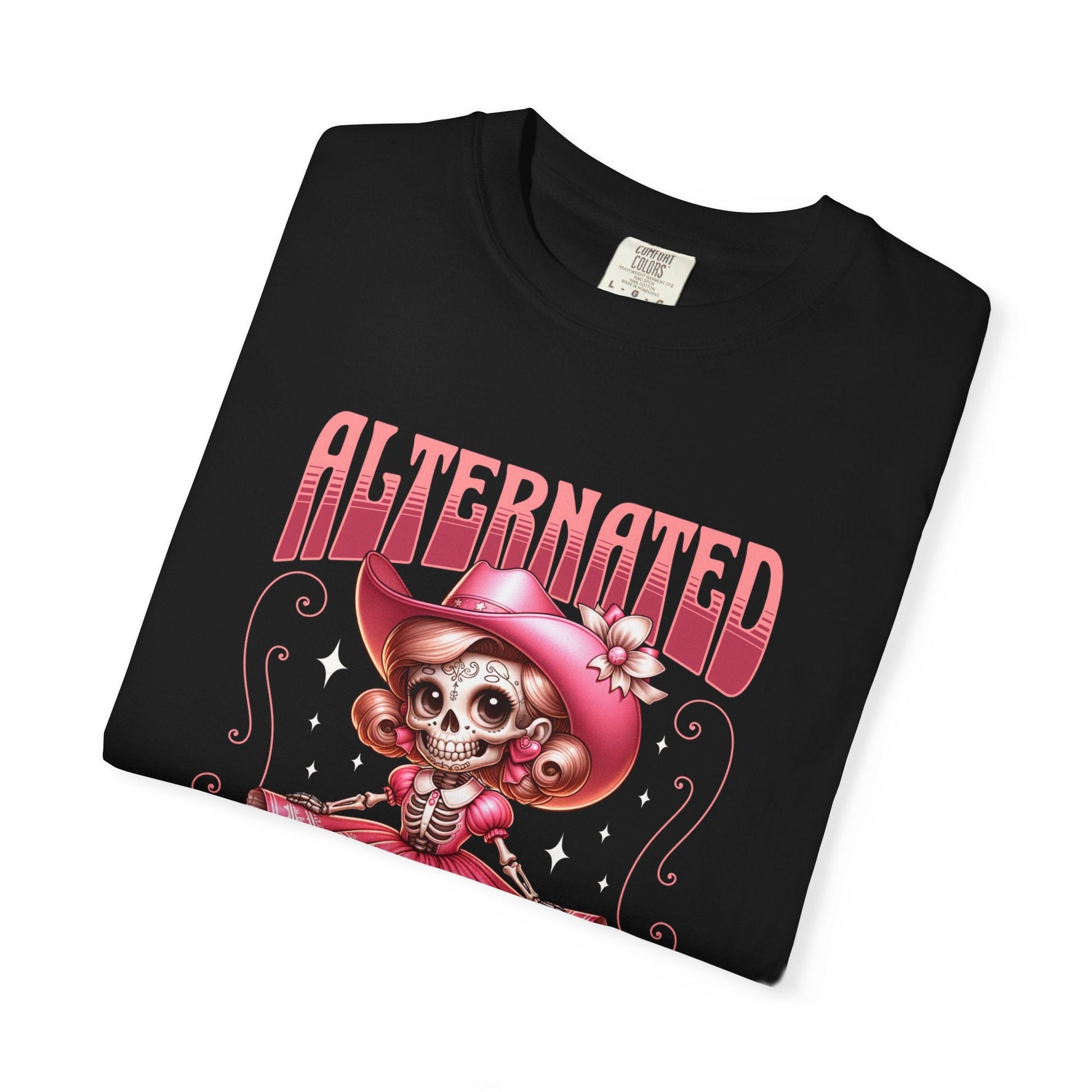 Cowgirl skull t-shirt - bold western style unisex garment